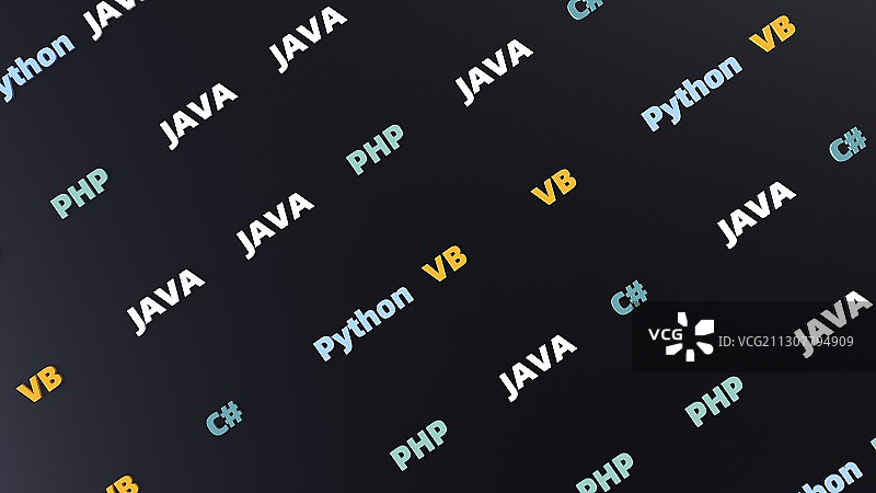 3D渲染编程语言概念插图图片素材