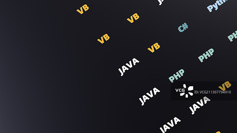 3D渲染编程语言概念插图图片素材