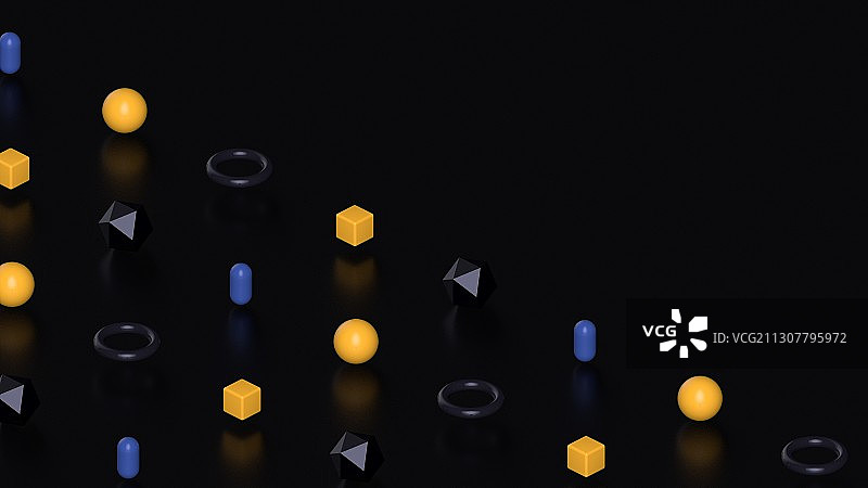 3D渲染简约抽象几何概念背景图片素材