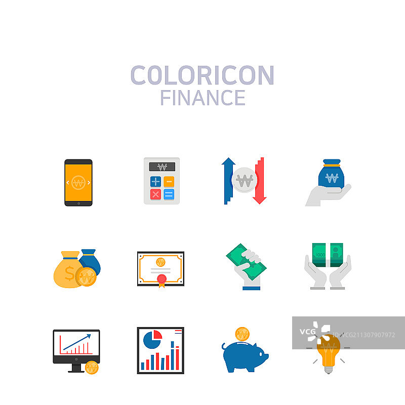 金融与房地产线性图标合集006图片素材