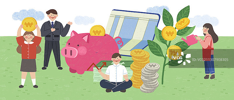 10月韩国特别节日概念插画009图片素材