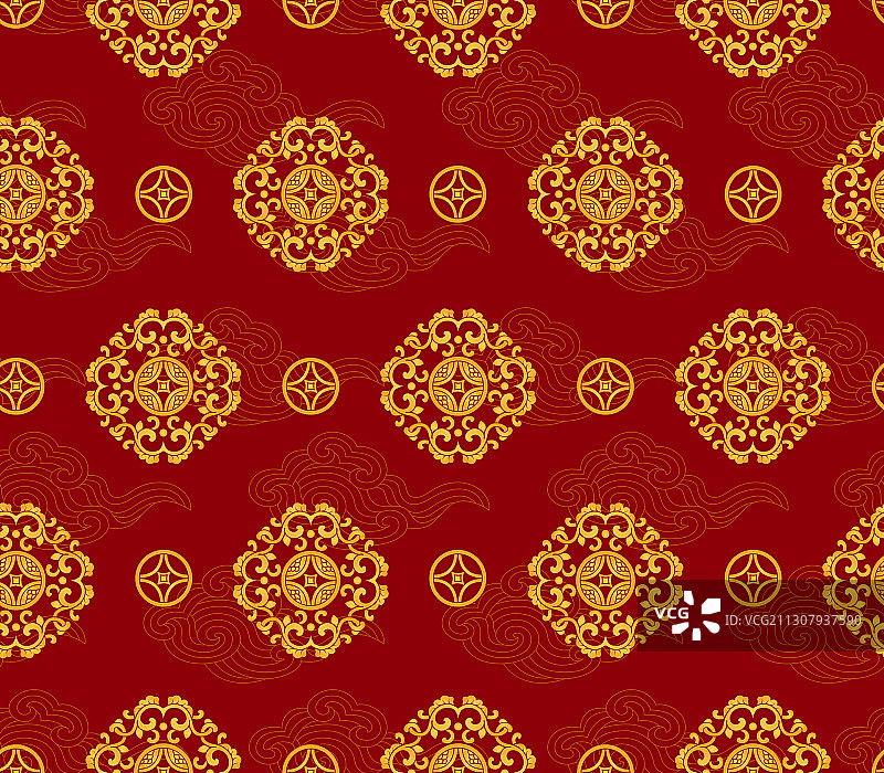 无缝的红色喜庆底纹图片素材