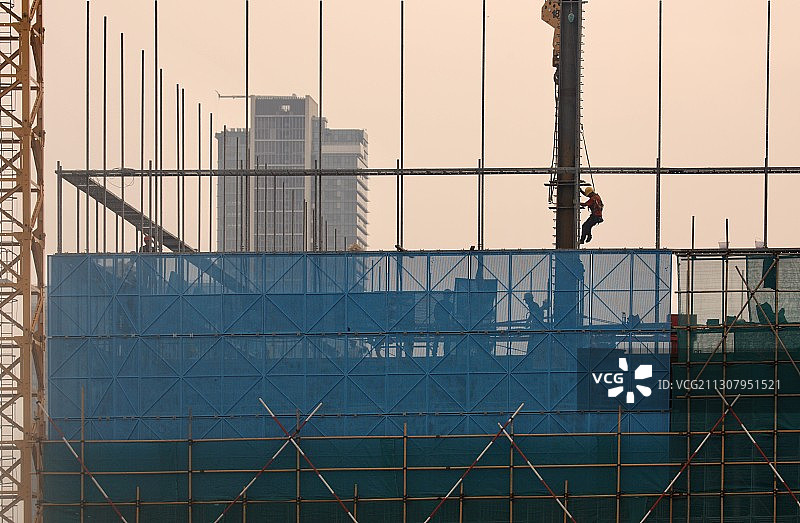 脚手架上图片素材
