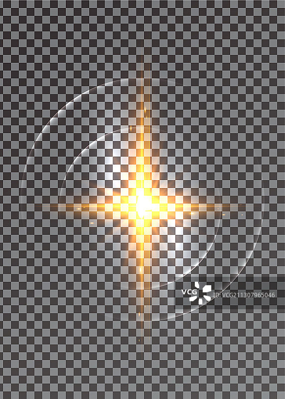 闪亮的十字光芒或明亮的星星符号图片素材