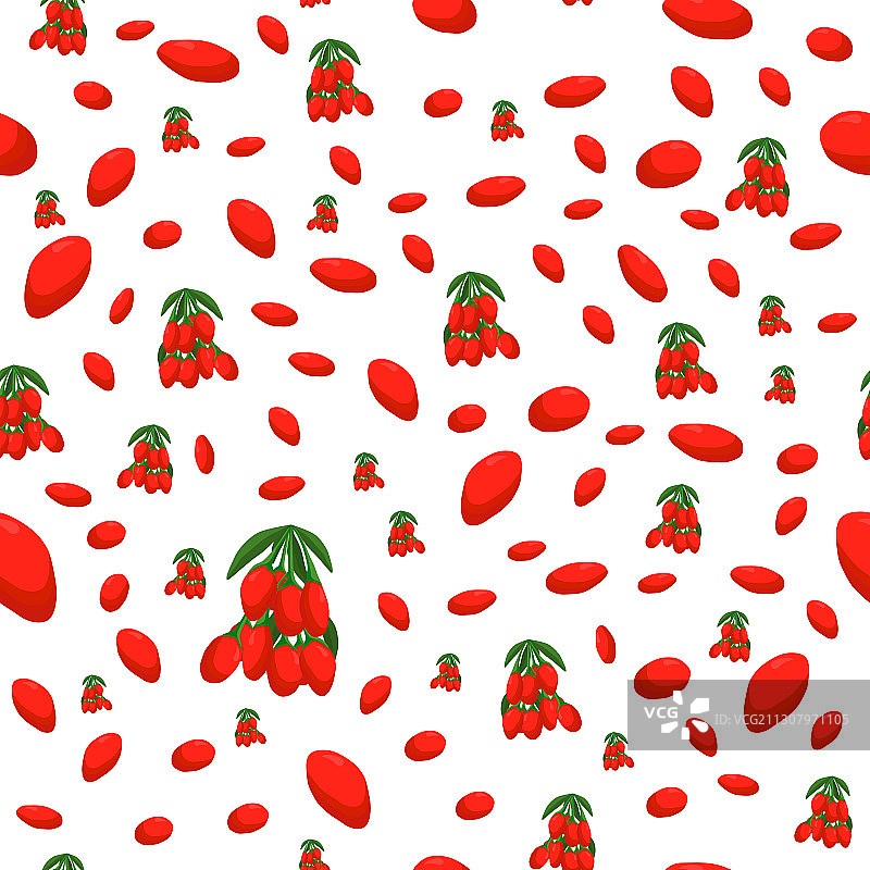 枸杞主题的彩色无缝图案图片素材