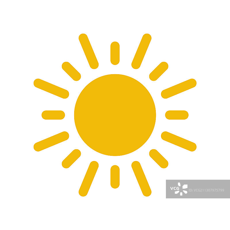黄色太阳图标符号设计图片素材