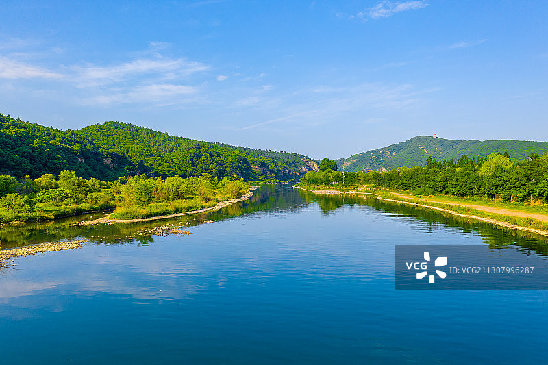 本溪水洞旅游，湖泊，风景优美，青山绿水图片素材