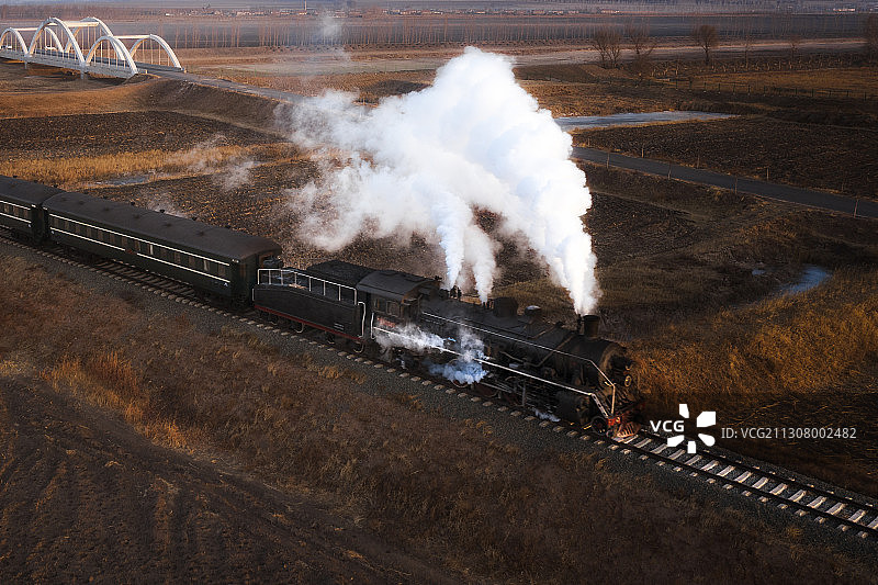 蒸汽火车，工业革命，蒸汽机动力，铁路图片素材