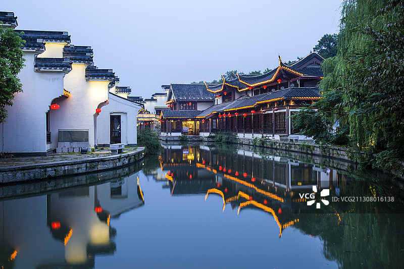 静谧水街-南京夫子庙风景旅游区图片素材