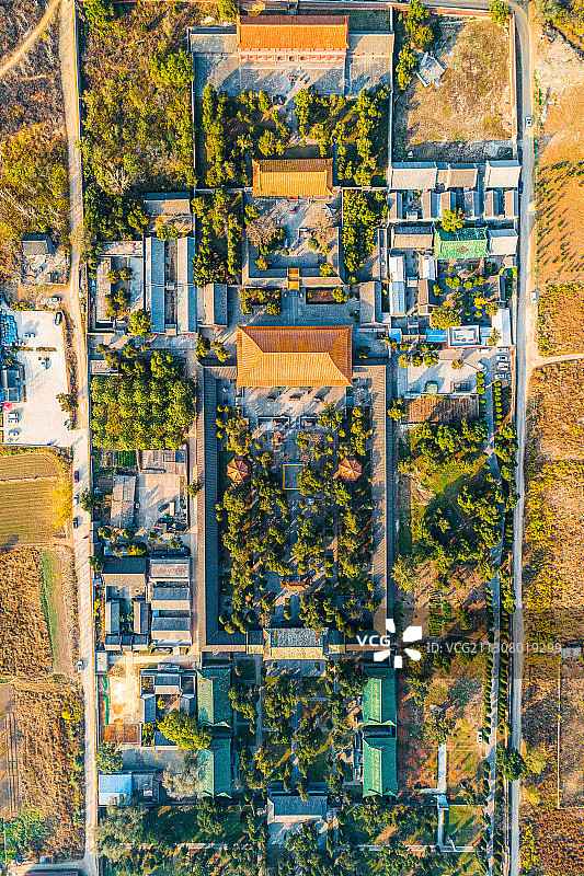 河南郑州登封中岳庙航拍图片素材