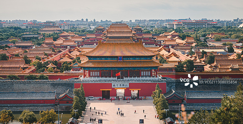 故宫博物院 拍摄于秋天景山的一角图片素材