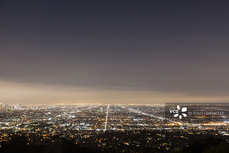 美国洛杉矶城市夜景图片素材
