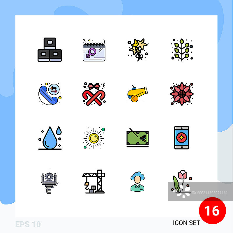 股票图标包16行符号和符号图片素材
