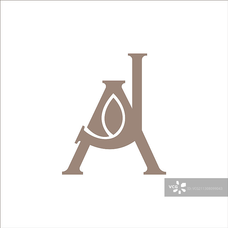 字母JA或AJ标志设计模板图片素材