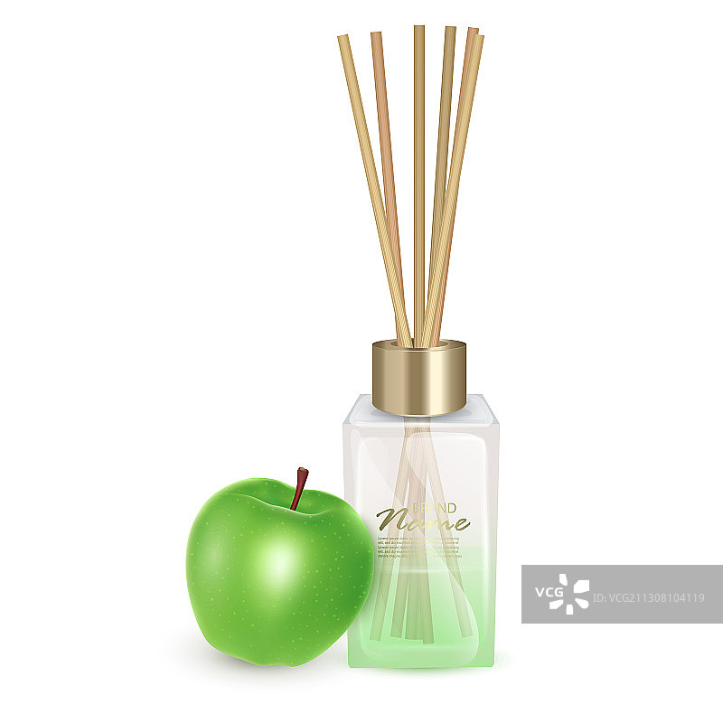 带香薰棒的玻璃罐图片素材