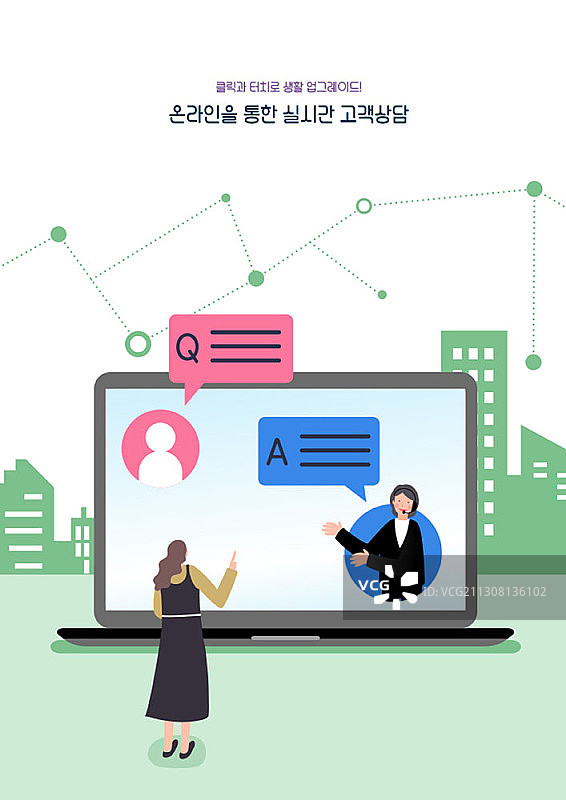 AI主题矢量海报：电话营销与笔记本电脑图片素材