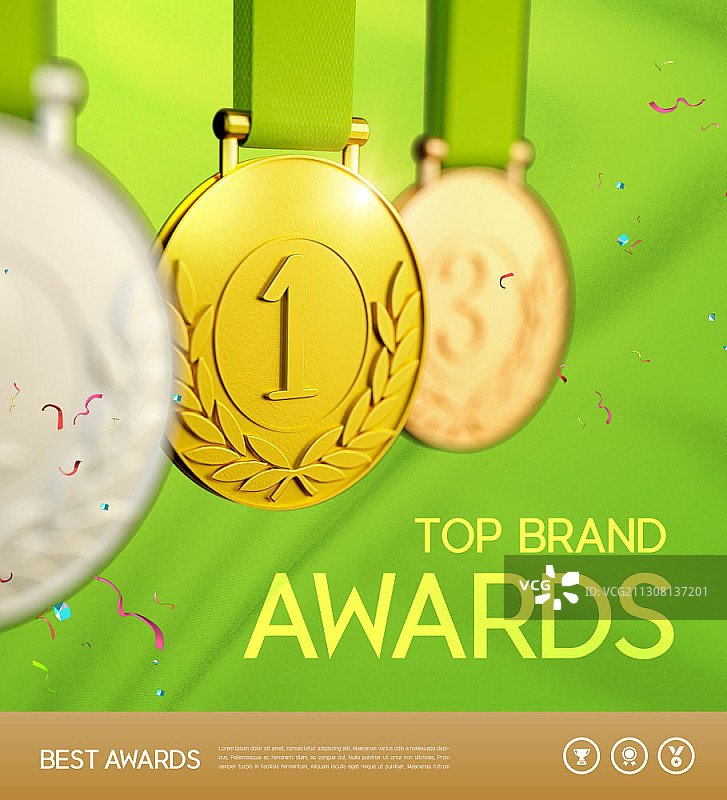 奖牌主题海报图片素材
