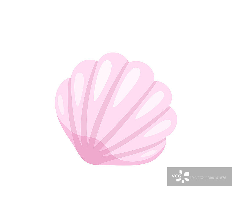 夏季海螺贝壳海滩特写隔离图标图片素材
