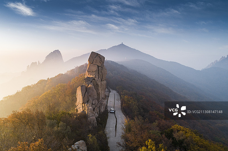 祖山秋叶红图片素材