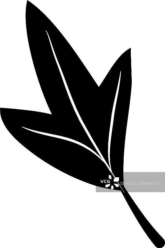 葡萄叶剪影图标图片素材