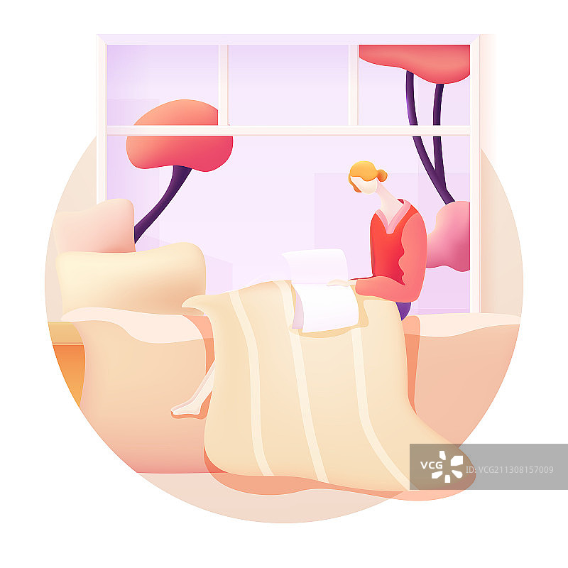 二十四节气立秋手绘矢量插画素材图片素材