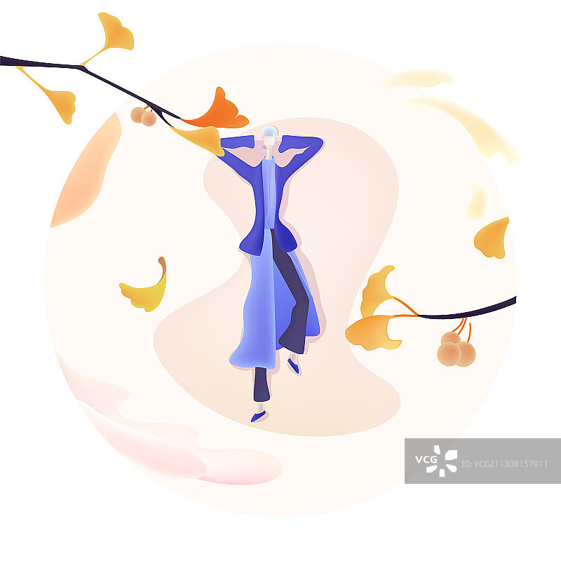 二十四节气秋分手绘矢量插画素材图片素材
