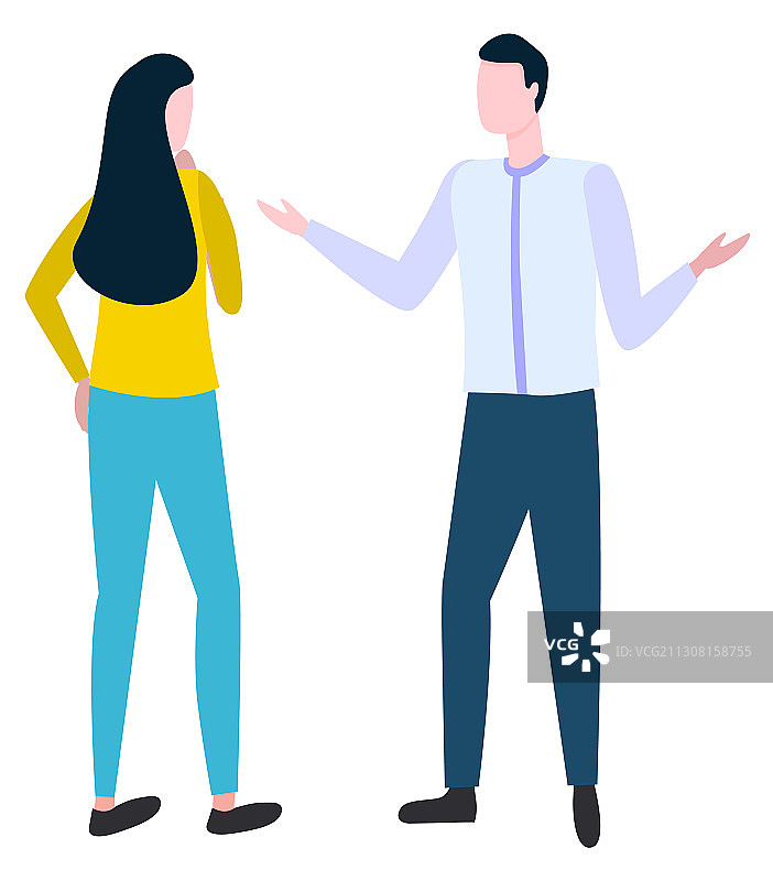 争论经纪人问题的男女图片素材