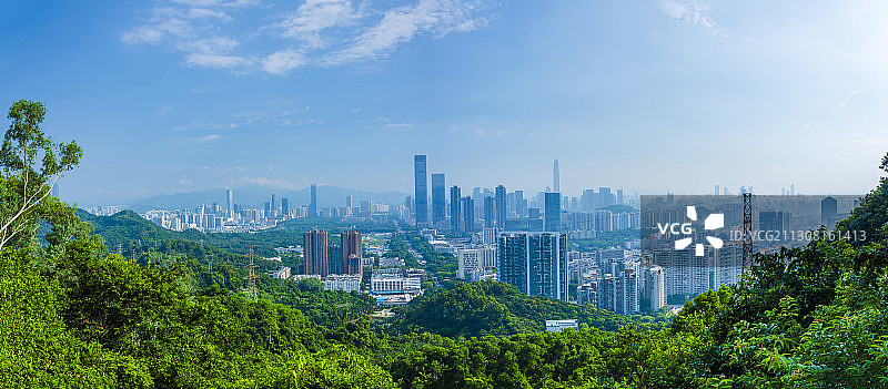 中国深圳福田区摩天大楼城市风光全景图片素材