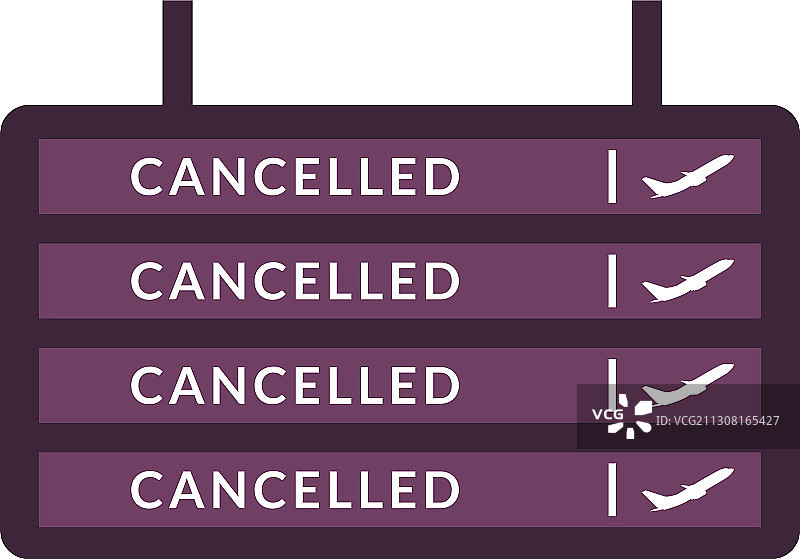 航班取消信息板设计图片素材