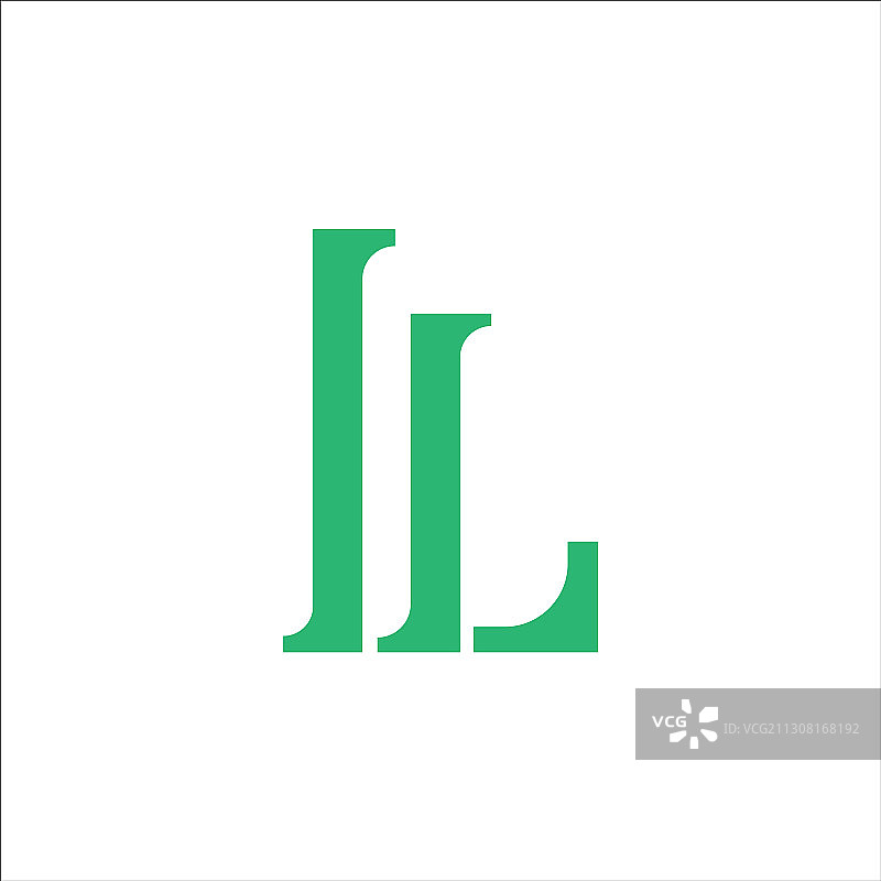 字母LL或L的Logo设计模板图片素材
