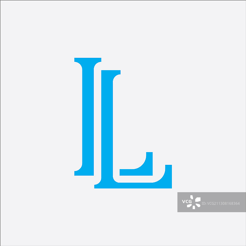 字母LL或L的Logo设计模板图片素材
