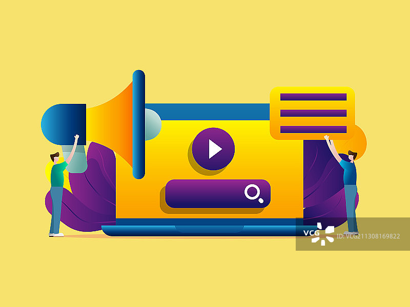 在线数字媒体营销图片素材