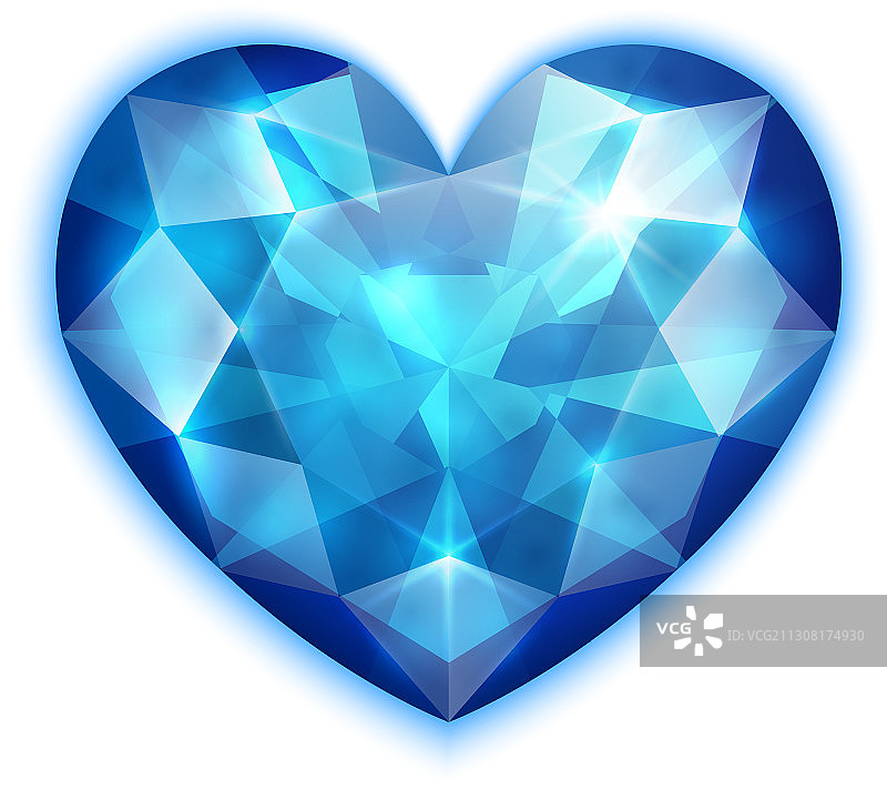 心形蓝宝石图片素材