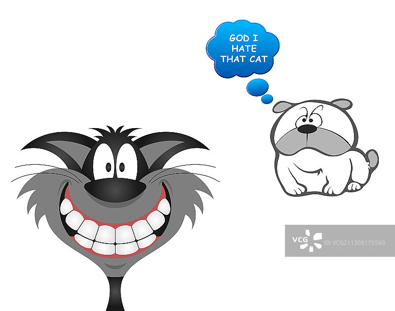 滑稽的我讨厌那只猫图片素材