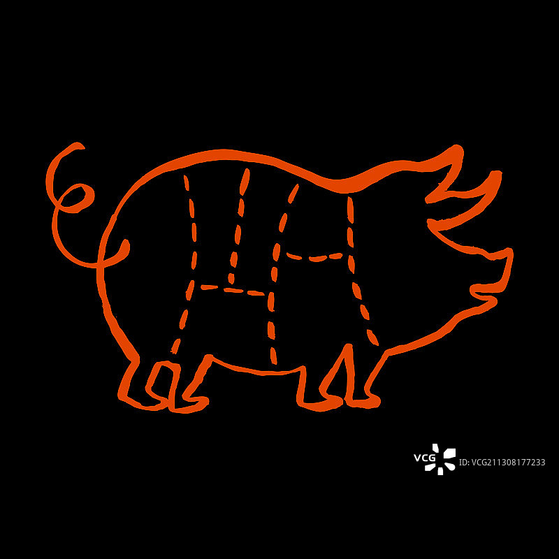 屠宰肉类切割图海报图片素材