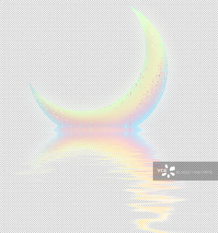 发光的粉色的月亮图片素材