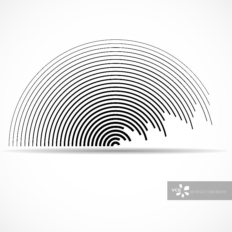 带线条的抽象半圆标志图片素材