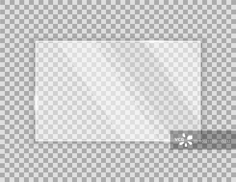 透明背景上的玻璃板图片素材