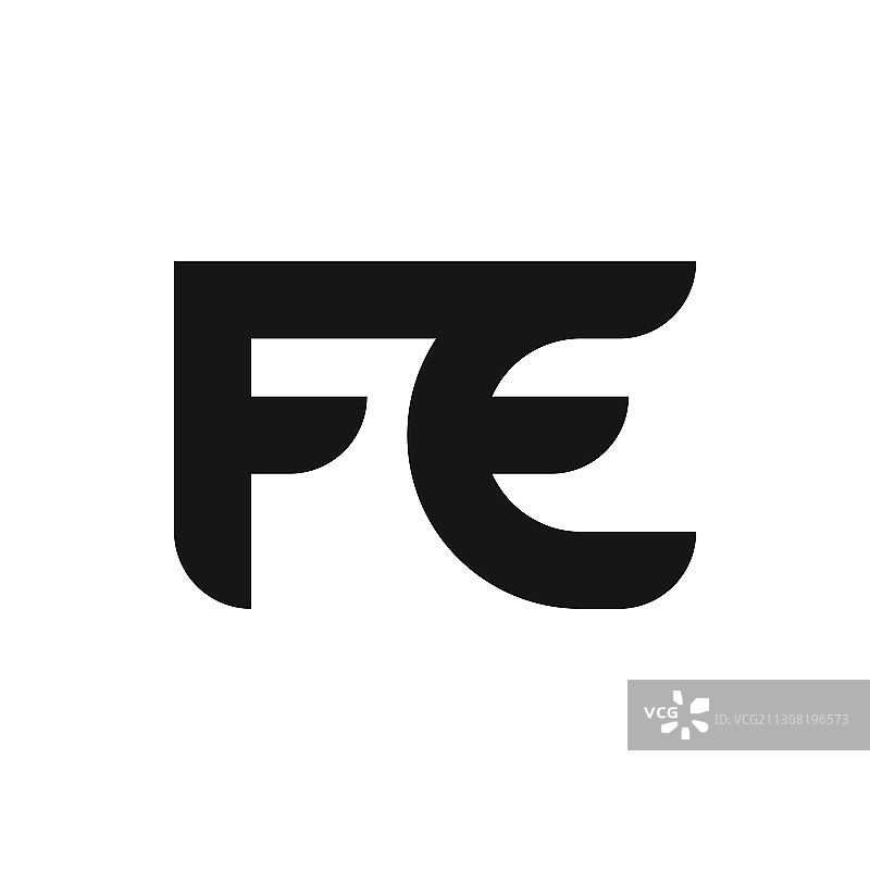 FE字母简约风格标志设计图片素材