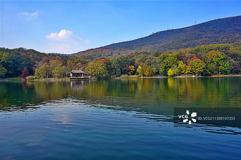 紫霞湖图片素材