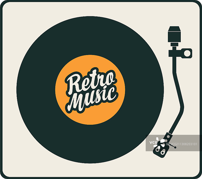 黑胶唱片播放器复古音乐海报图片素材