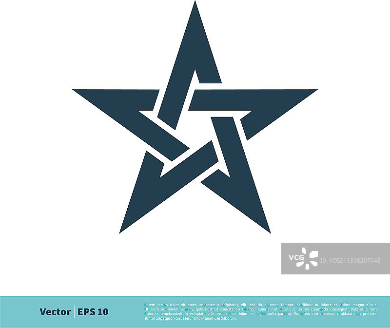 五角星图标logo模板设计（EPS 10）图片素材
