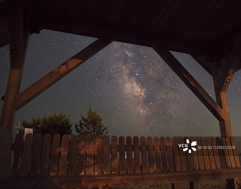 美国斯托宁顿角的星空夜景图片素材