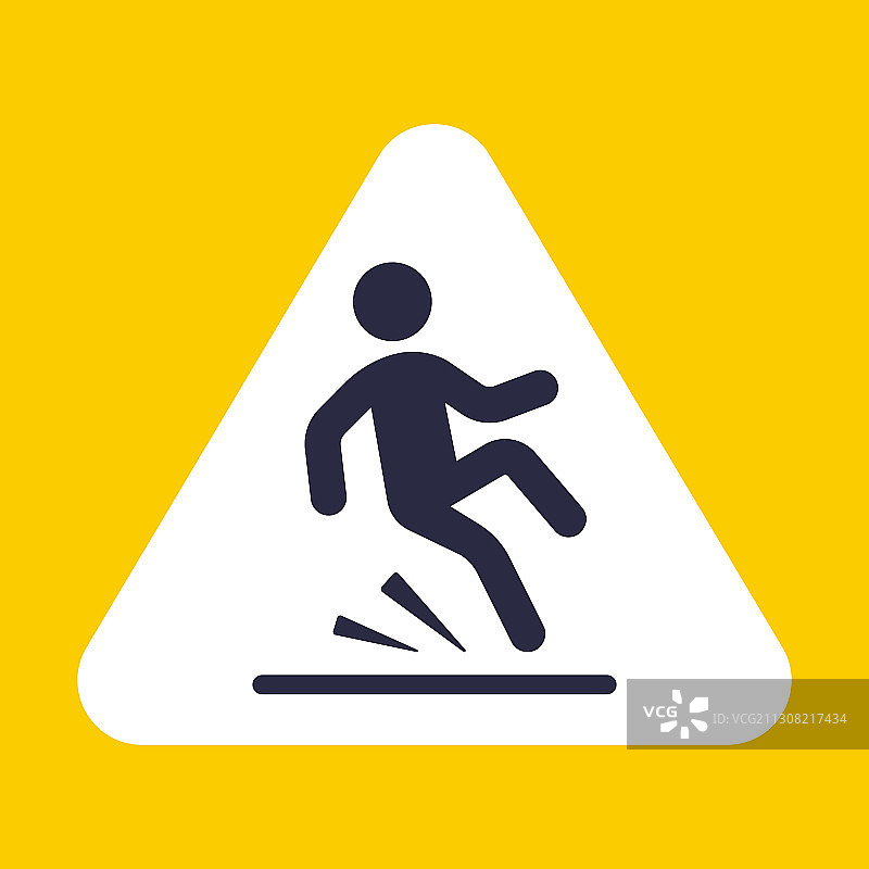 小心滑倒标志图片素材