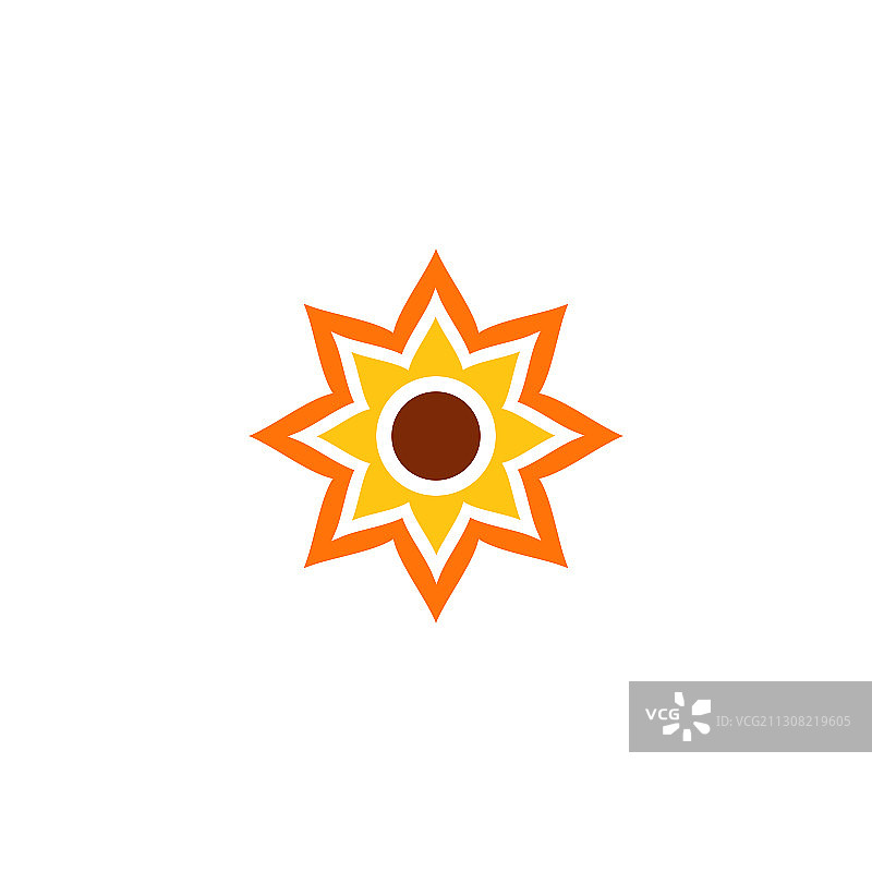 向日葵图标设计图片素材