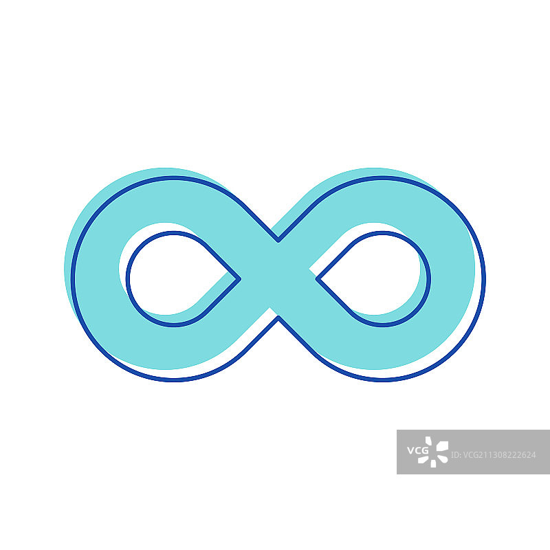 8字形无限符号曲线轮廓图片素材