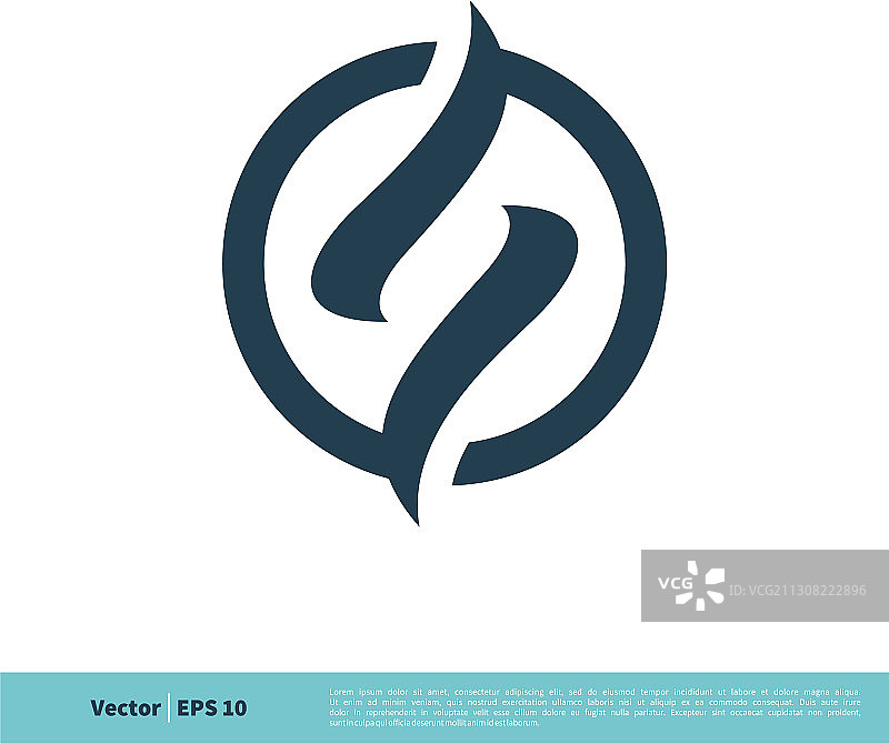 抽象S字母圆形图标Logo图片素材