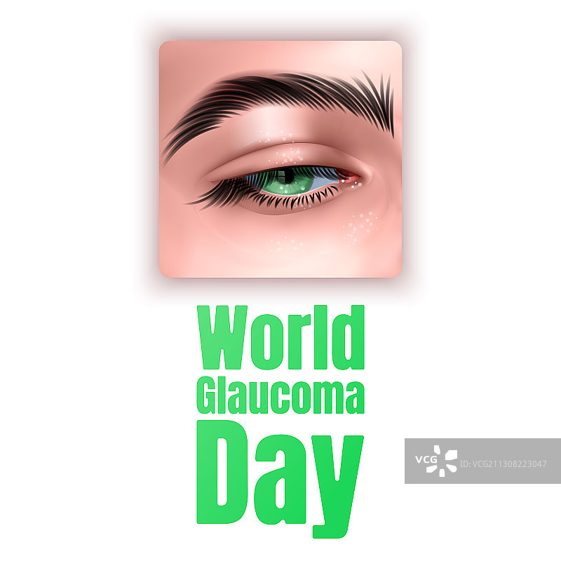 逼真的世界青光眼日背景图片素材