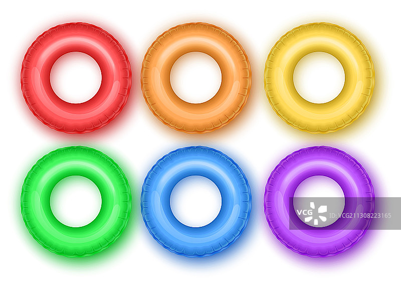彩色救生圈合集图片素材