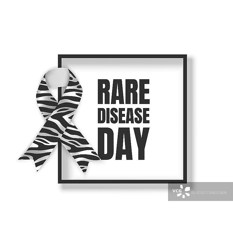 罕见疾病意识的逼真丝带标志图片素材